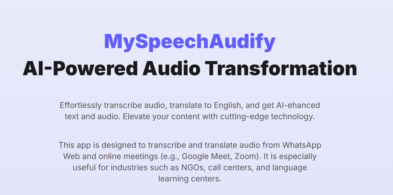 MySpeechAudify — 2 of 2